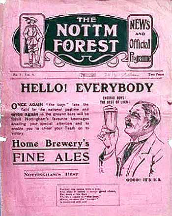 programme cover for Nottingham Forest v Chelsea, Monday, 31st Aug 1925